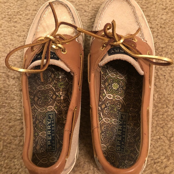 Gold Sparkle Sperry’s - Picture 3 of 4